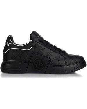 Philipp Plein Monogram Low-Top Trainers - Black