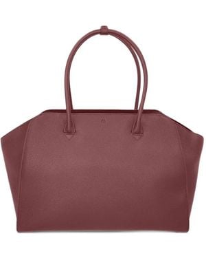 Kaai Voyager Pebbled Leather Tote Bag - Purple