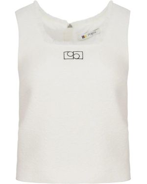 Ports 1961 ツイード トップ - ホワイト