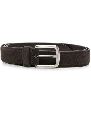 N°21 Suede-Finish Buckle-Fastening Belt - White