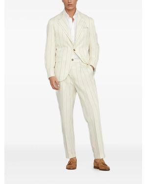 Brunello Cucinelli Pinstripe Suit - Natural