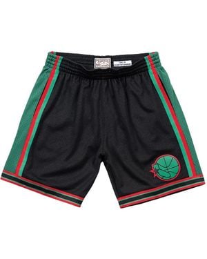Mitchell & Ness 1993 Golden State Warriors Logo Patch Shorts - Blue