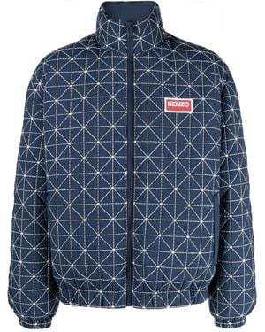 KENZO Sashiko-Stitch Puffer Jacket - Blue