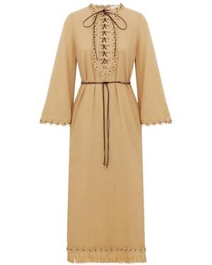 Zimmermann Mahon Midi Dress - Natural