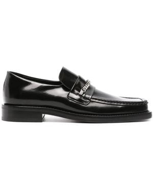 Martine Rose Square-Toe Leather Loafers - Black
