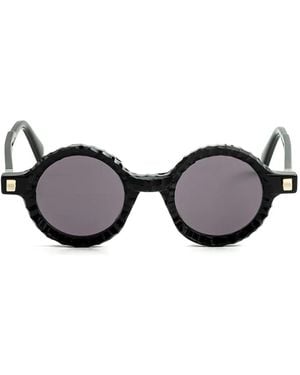 Kuboraum Runde Sonnenbrille - Schwarz