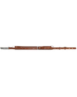Hed Mayner Chain-Link Leather Belt - White