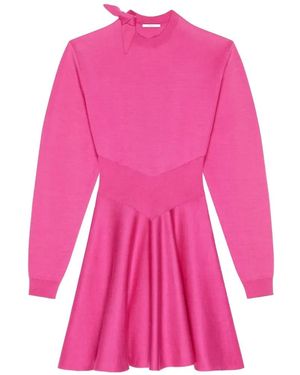 Givenchy Bow-Detail Flared Mini Dress - Pink