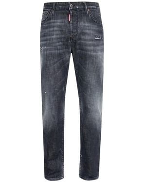 DSquared² Vaqueros Con Detalles Envejecidos - Azul