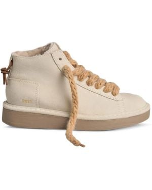 Pànchic P021 Suede Trainers - Natural