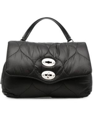 Zanellato Small Postina Lunaria Quilted Tote Bag - Black