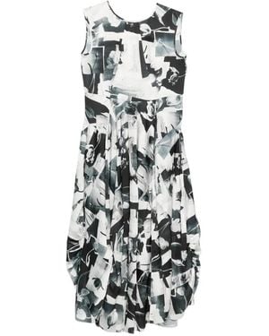 High Sparky Print Midi Dress - White