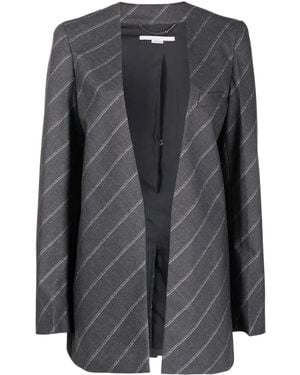 Stella McCartney Blazer con logo estampado - Gris