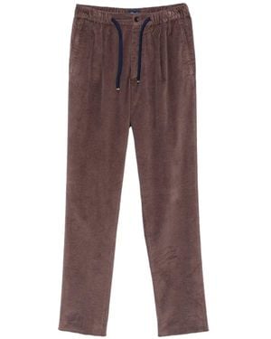 Drumohr Corduroy Drawstring Trousers - Purple