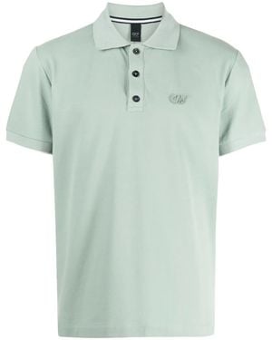Alpha Tauri Logo-Appliqué Piqué Polo Shirt - Green