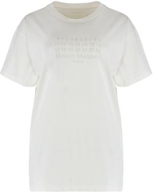 Maison Margiela Numeric Cotton Jersey T-Shirt - White