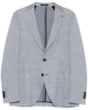 Sartoria Latorre Herringbone-Pattern Single-Breasted Jacket - Grey