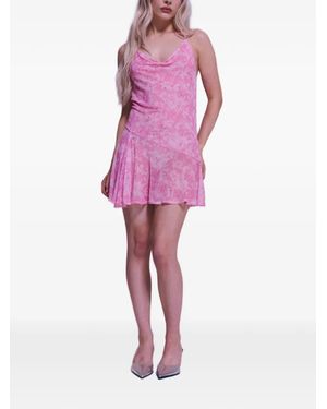 Juicy Couture Robe Courte X Disney En Résille À Strass - Rose