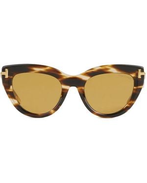 Tom Ford Tortoiseshell Cat-Eye Sunglasses - Natural