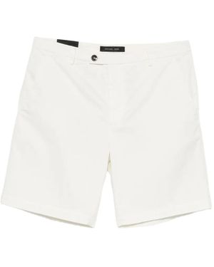 Michael Coal Button-Fastening Shorts - White