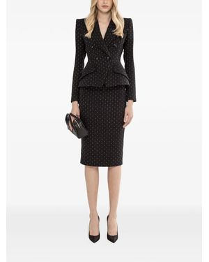 Nissa Falda Midi Con Cremallera - Negro