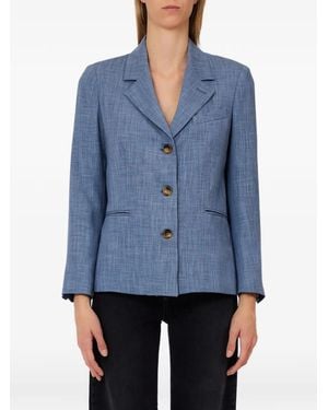 Liu Jo Button Notched Jacket - Blue