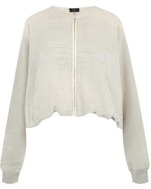 R13 Balloon Zip-Up Sweatshirt - White