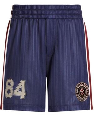 Dolce & Gabbana Striped Jersey Bermuda Shorts - Blue