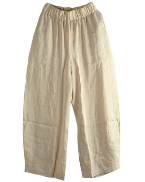 Cortana Jacquard Striped Trousers - White