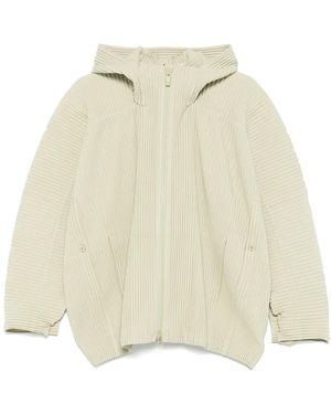 Homme Plissé Issey Miyake Hooded Jacket - Natural