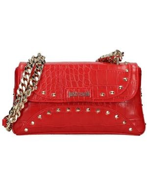 Just Cavalli Stud-Embellished Cross Body Bag - Red