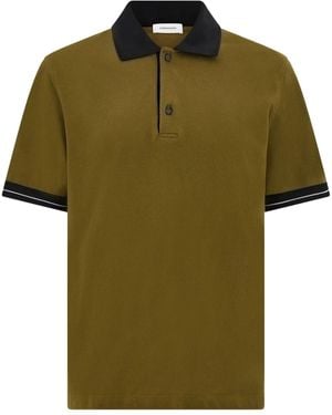 Ferragamo Uomo Polo Manica Corta Color Block - Verde