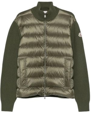 Moncler Padded Zip-Up Cardigan - Green