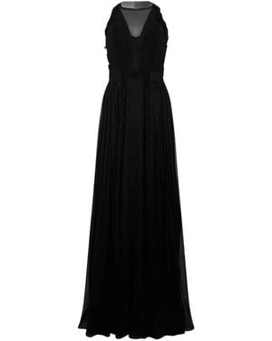 Alberta Ferretti Pleated Maxi Dress - Black