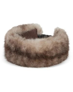 Apparis Eleni Faux-Fur Headband - Brown