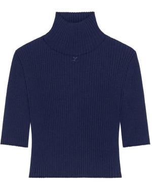 Courreges Logo-Detail Top - Blue