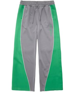 Han Kjobenhavn Pantalon De Jogging À Empiècements Contrastants Et Broderie Du Logo - Vert