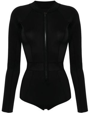 Duskii Zip-Up Long-Sleeved Swimsuit - Black
