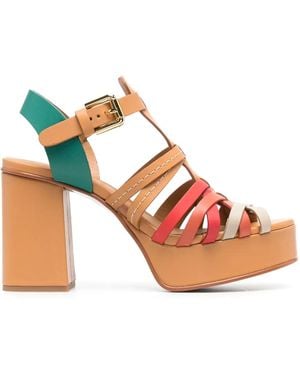 See By Chloé Sierra 105mm レザーサンダル - ピンク