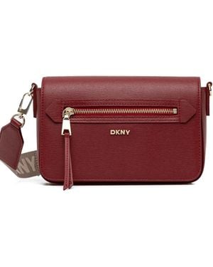 DKNY Medium Bryant Ave Zip Cross Body Bag - Purple