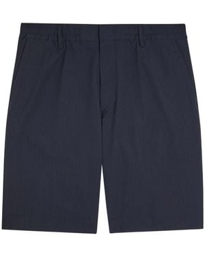 NN07 Seersucker Elasticated Shorts - Blue