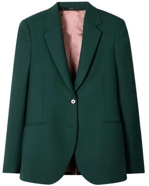 Paul Smith Dunkelgrüner Blazer Mit Zwei Knöpfen