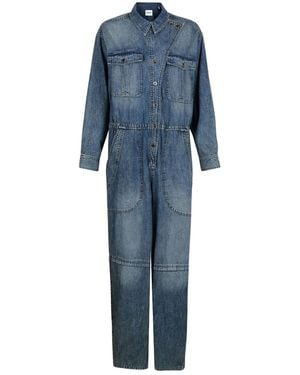 Isabel Marant Mono largo vaquero con cierre de botón - Azul
