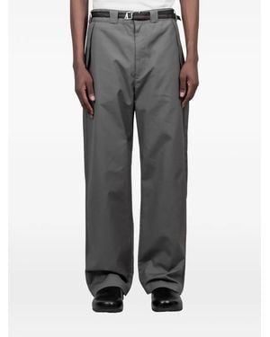 ROA Buckle-Detail Trousers - Grey