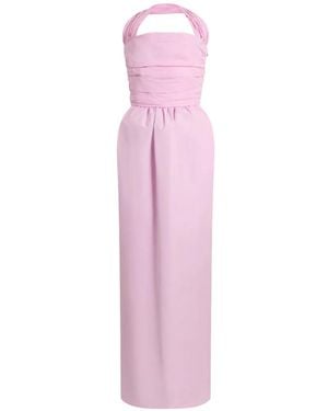 Patou Halterneck Maxi Dress - Pink