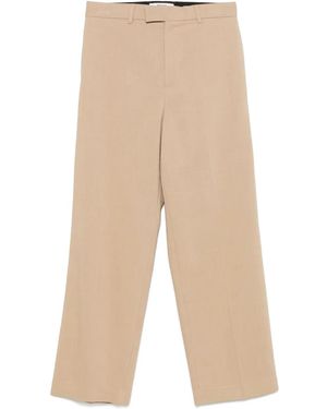 MSGM Logo-Tag Pants - Natural
