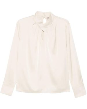 D.exterior Pleated Blouse - White