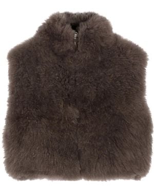 Liska Fur-Design Cashmere Gilet - Brown