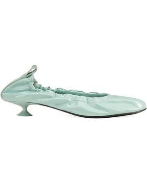 Sergio Rossi Orb Cracked-Effect Court Shoes - Green