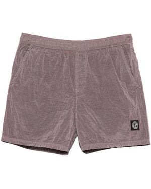 Stone Island ロゴ トランクス水着 - パープル